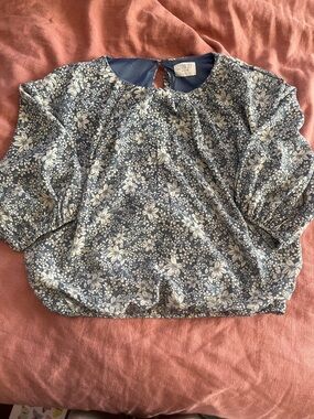 Siennna sky blue floral blouse